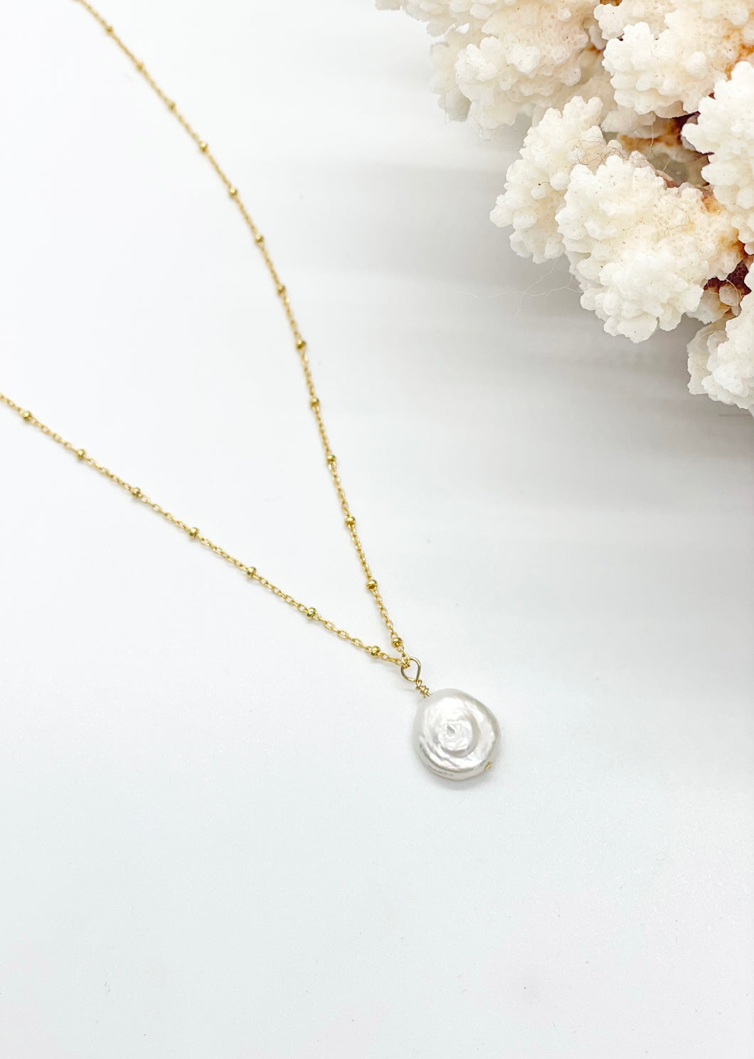 Aimee Coin Pearl Necklace