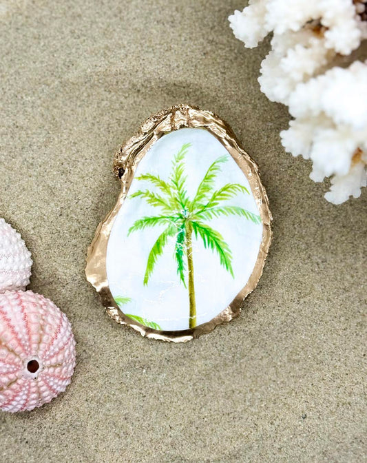 Palm Tree Oyster Jewelry Dish