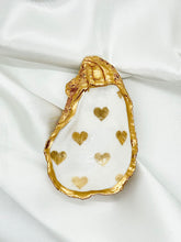 Load image into Gallery viewer, Gold Hearts Oyster Trinket Dish
