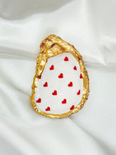 Load image into Gallery viewer, Red Hearts Oyster Trinket Dish
