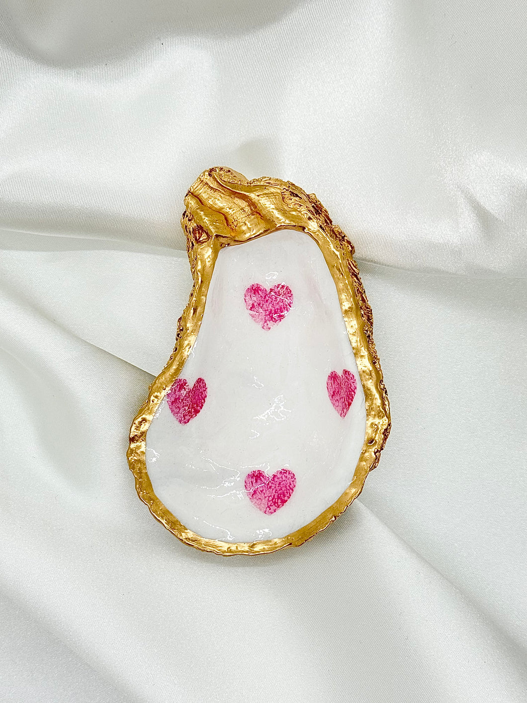 Stamped Hearts Oyster Trinket Dish
