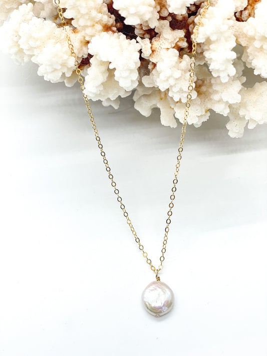 Brooke Coin Pearl Necklace