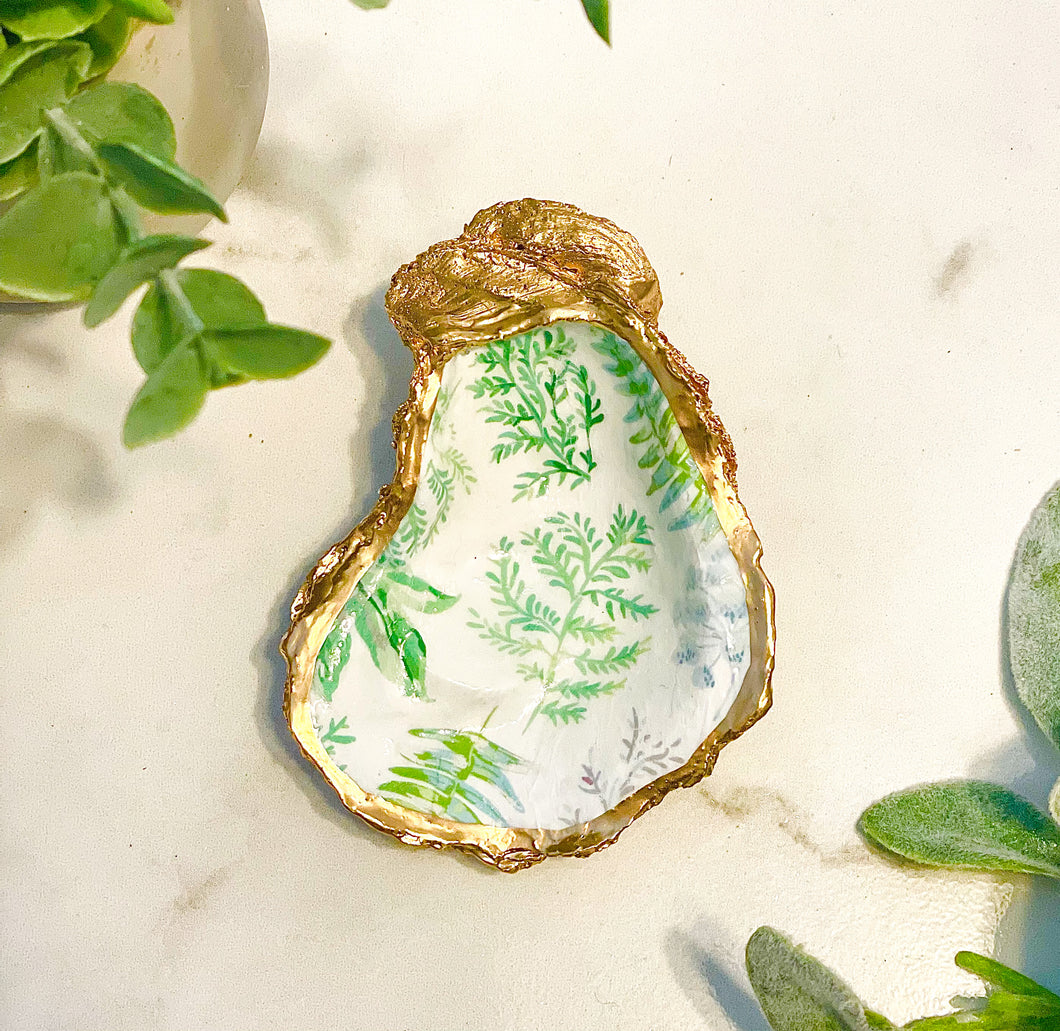 Forest Greenery Oyster Trinket Dish