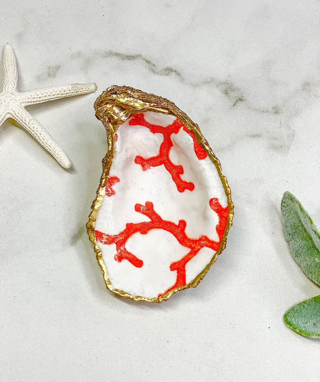 Coral Oyster Trinket Dish
