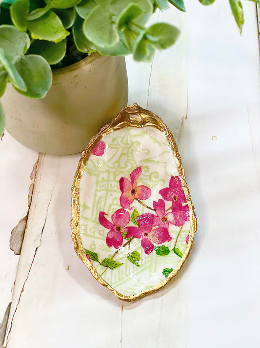 Cherry Blossom Oyster Jewelry Dish