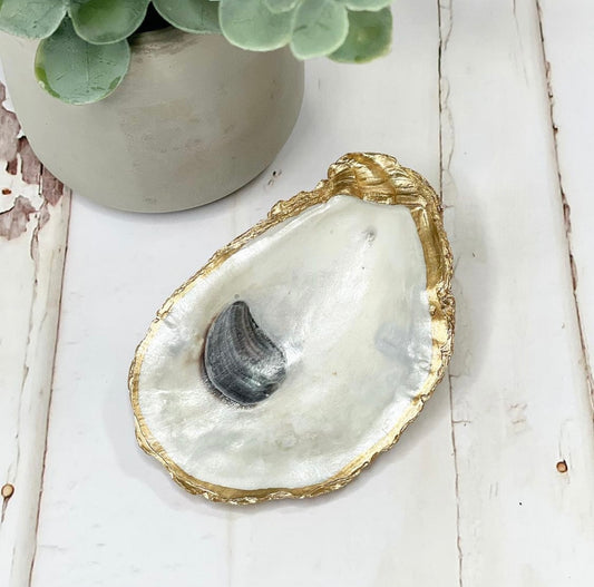 Pearlized Oyster Jewelry Dish