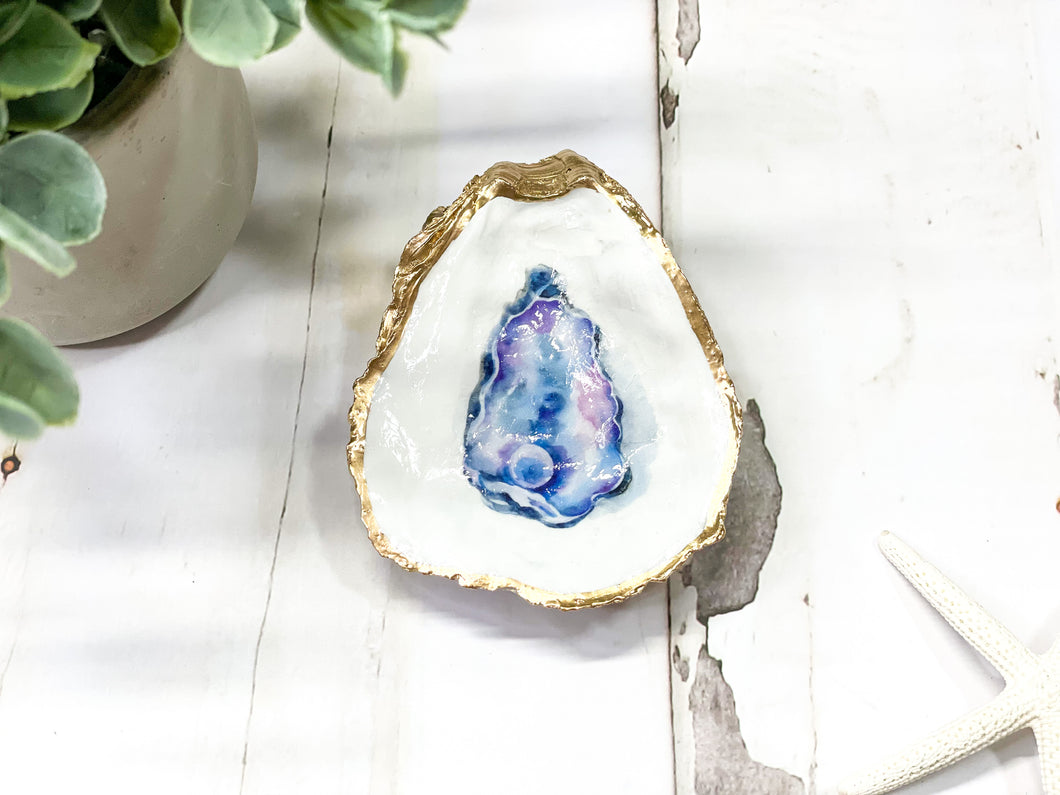 Watercolor Shell Oyster Trinket Dish